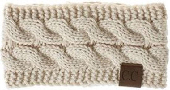 Licht Beige Wollen Hoofdband Dames | Warme Winter Haarband Beanie | Gebreide Hoofdband