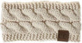 Licht Beige Wollen Hoofdband Dames | Warme Winter Haarband Beanie | Gebreide Hoofdband