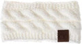 Witte Wollen Hoofdband Dames | Warme Winter Haarband Beanie | Gebreide Hoofdband
