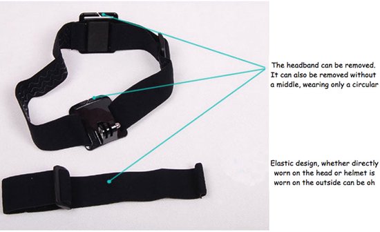 Hoofdband Mount GoPro | Helm Strap | Verstelbaar | Universeel | Head Strap Mount