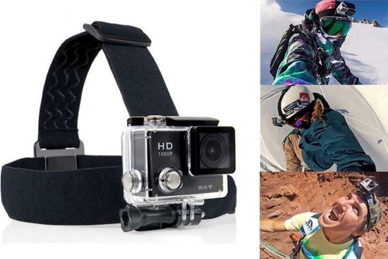 Hoofdband Mount GoPro | Helm Strap | Verstelbaar | Universeel | Head Strap Mount