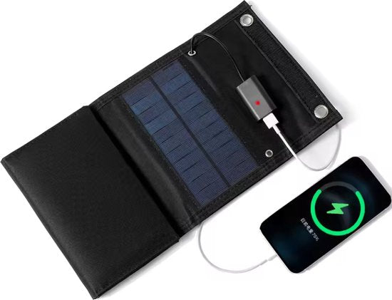 Opvouwbaar Zonnepaneel 20W | USB 5V | Waterdicht | Camping & Outdoor | Smartphone Opladen