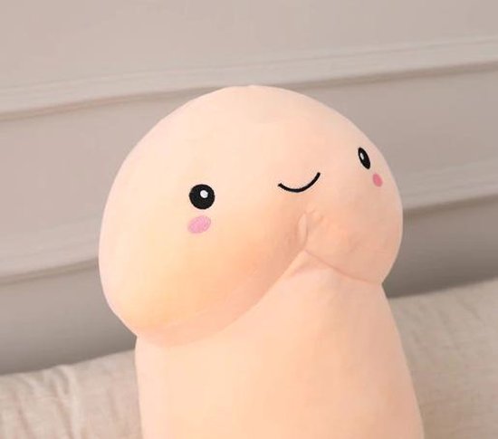 Penis Knuffel 1 Meter Bruin | Grappig Piemel Kussen | Vrijgezellenfeest Cadeau