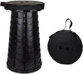 Opvouwbare Kruk Zwart | Verstelbaar 6–45cm | 150kg | Festival, Kamperen & Reizen