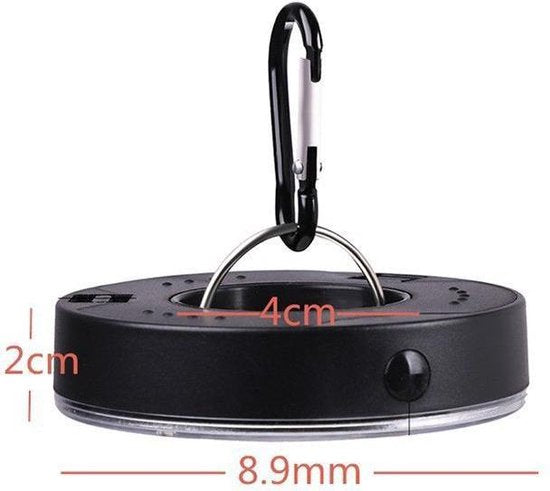 Camping LED Lamp Wit | Tentlamp met Haak | Fel & Compact | Op Batterij | Kamperen