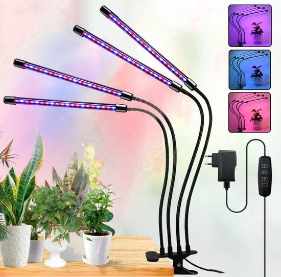 LED Kweeklamp voor Binnenplanten – Full Spectrum Groeilamp 40W met Timer