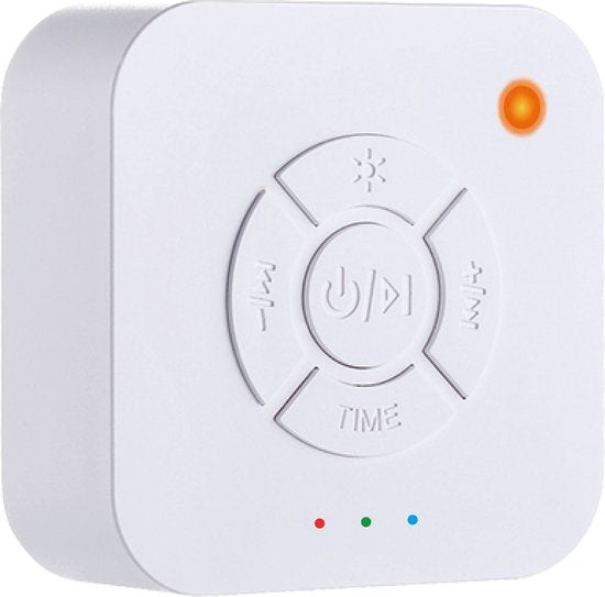 White Noise Machine Baby | 10 Geluiden | 36u Batterij | Amber Licht | Draadloos & Oplaadbaar