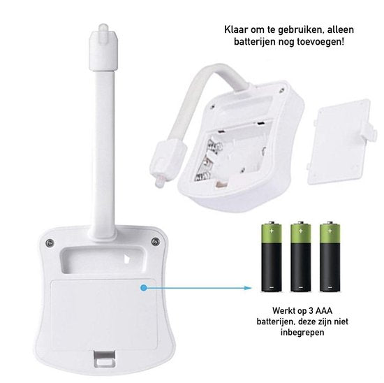 LED Toiletpotverlichting met Bewegingssensor – 8 Kleuren WC Nachtlamp op Batterij