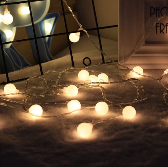 Fairy Lights Warm Wit | 1 Meter | 10 LED | Op Batterij | Sfeerverlichting Binnen & Buiten