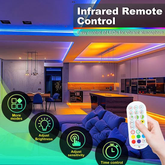 Neon LED Strip RGBIC 10 Meter | App & Alexa | Muziekmodus | 16 Mln Kleuren
