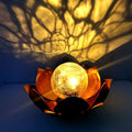Lotus Tuinlamp Solar Goudgeel | Warm Wit | Dagsensor | Decoratieve Buitenverlichting