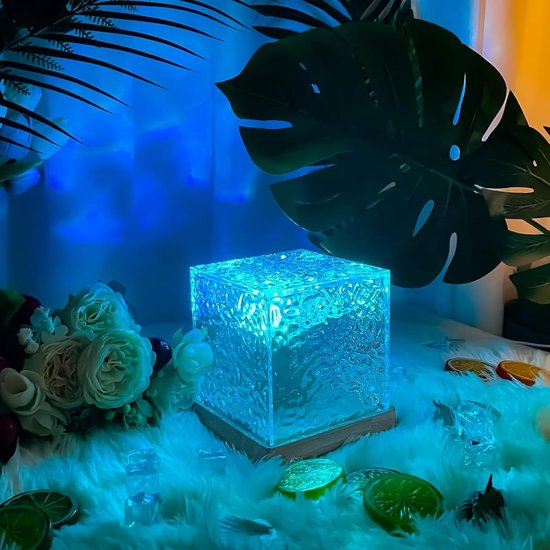 Kristallen Tafellamp Noorderlicht | Watergolf Projector | 16 Kleuren | USB | Tiktok Lamp