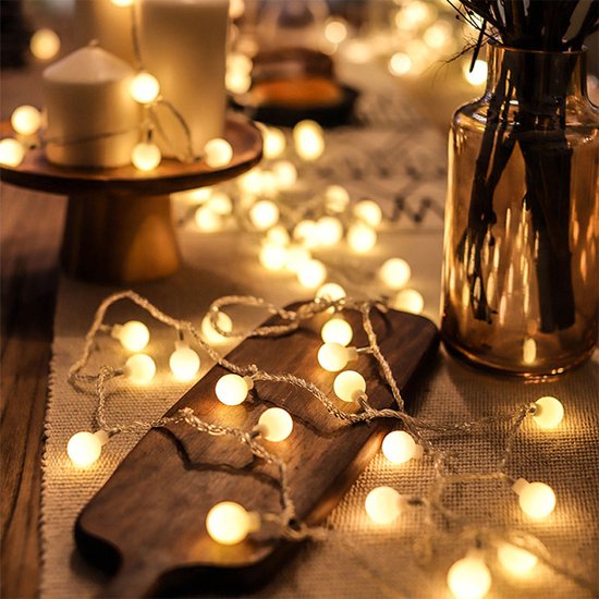 Fairy Lights Warm Wit | 1 Meter | 10 LED | Op Batterij | Sfeerverlichting Binnen & Buiten