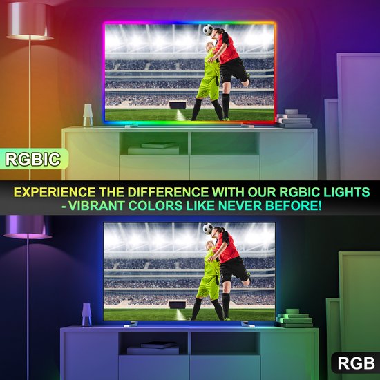 Neon LED Strip RGBIC 10 Meter | App & Alexa | Muziekmodus | 16 Mln Kleuren