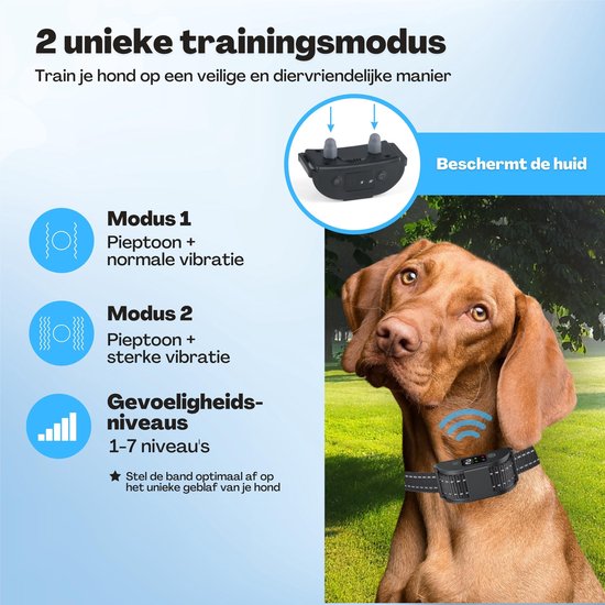 Anti Blafband Pro | Zonder Schok | Vibratie & Audio | Oplaadbaar | Kleine & Grote Honden