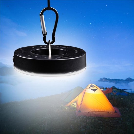 Camping LED Lamp Wit | Tentlamp met Haak | Fel & Compact | Op Batterij | Kamperen