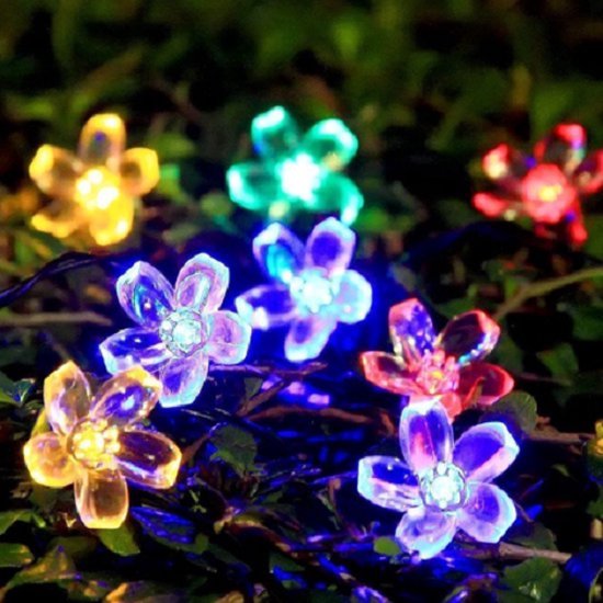 Bloemen Lichtslinger Warm Wit | 3 Meter | 20 LED | Op Batterij | Sfeerverlichting Binnen