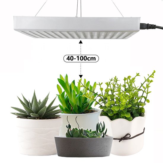 LED Groeilamp 45W Full Spectrum | 225 LEDs | Kweeklamp Groei & Bloei | 30x30cm Binnen