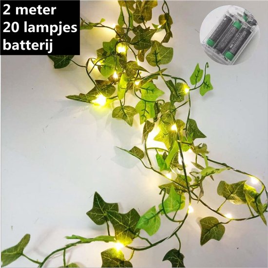 Lichtsnoer Esdoornblad | 2 Meter | 20 LED | Op Batterij | Herfst Decoratie Binnen & Buiten