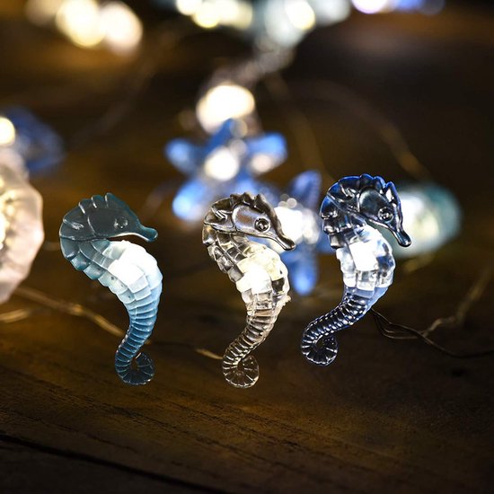 Lichtsnoer Schelpen | 2 Meter | 20 LED | Met Afstandsbediening | Tuin & Terras Decoratie