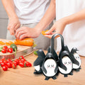 Pinguïn Eierdopjes Set van 6 Zwart | Eierhouder & Eierkoker | Grappig Ontbijt Cadeau