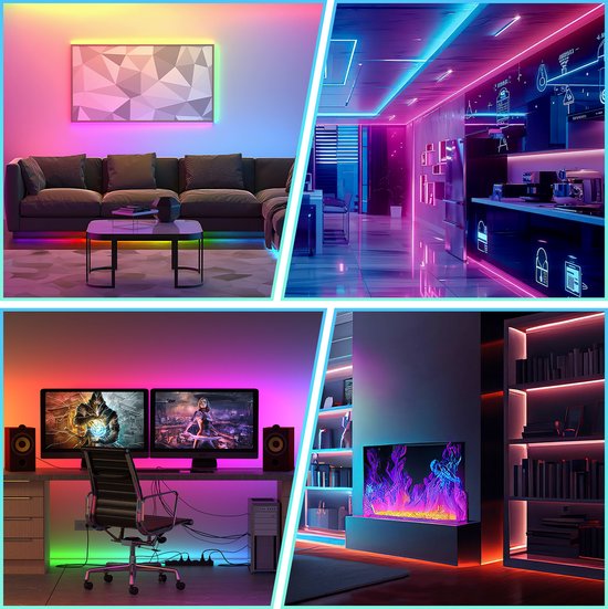 Neon LED Strip RGBIC 10 Meter | App & Alexa | Muziekmodus | 16 Mln Kleuren