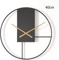 Minimalistische Metalen Wandklok Zwart ⌀40cm | Stil Sweep Uurwerk | Modern Design