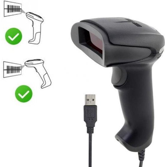Professionele USB Barcodescanner 1D | QWERTY & AZERTY | Plug & Play | Winkel & Magazijn