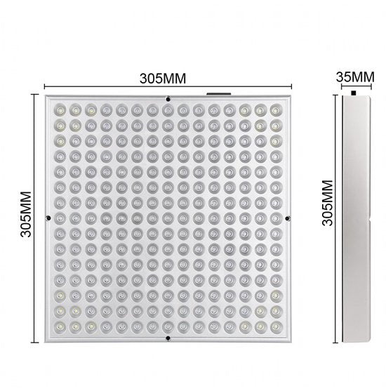 LED Groeilamp 45W Full Spectrum | 225 LEDs | Kweeklamp Groei & Bloei | 30x30cm Binnen