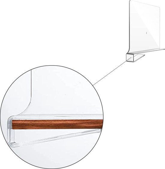 Plankverdeler Transparant – Set van 4 | Kledingkast & Plank Organizer | Geen Gereedschap