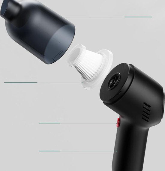 Mini Stofzuiger USB Oplaadbaar | 4500Pa | 3 Opzetstukken | Auto, Laptop & Toetsenbord