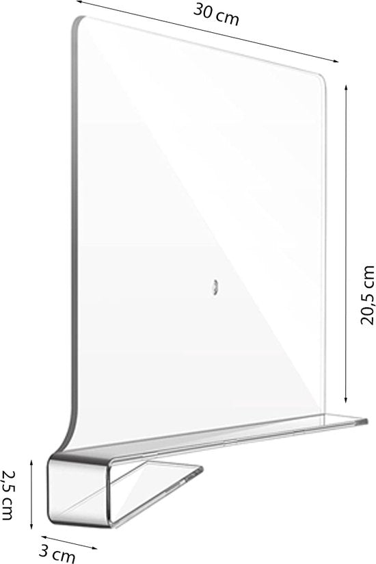 Plankverdeler Transparant – Set van 4 | Kledingkast & Plank Organizer | Geen Gereedschap